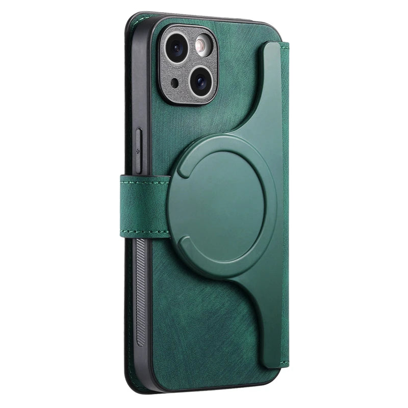 Capa de Carteira Magnética Removível para iPhone, Slot para Cartão, Flip Hold. iPhone 12, 13, 14, 15 - PRO, PROMAX, PLUS, Mini