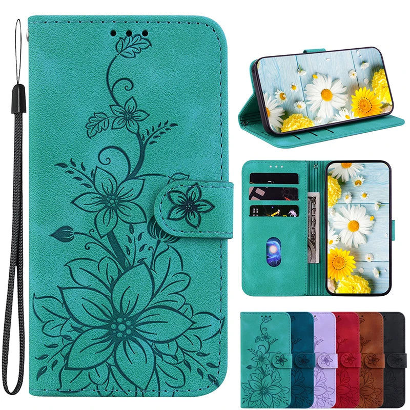 Capa de telefone de couro com cordão de carteira para iPhone, capa para iPhone 12, 13, 14, 15,