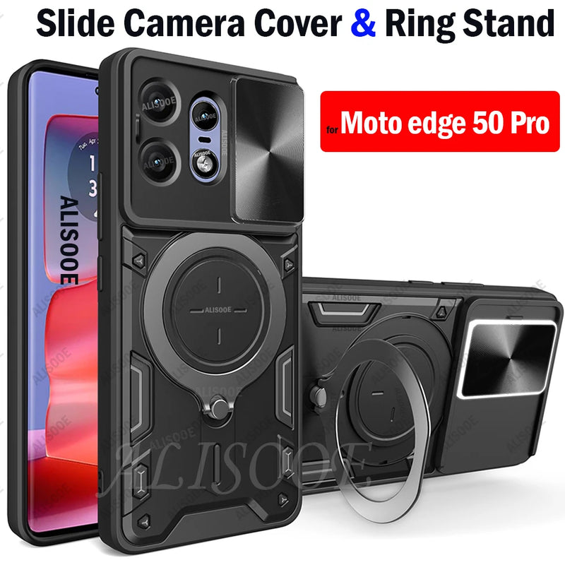 Capa estilo armadura à prova de choque, para motorola borda 50 pro