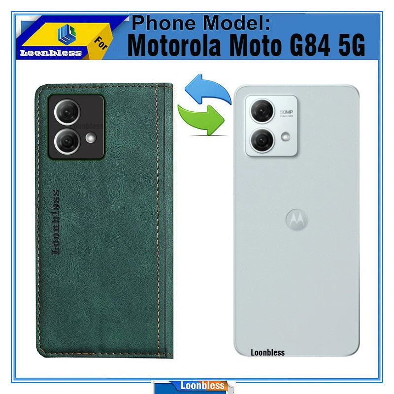 Capa Flip Magnética de Luxo para Motorola G84