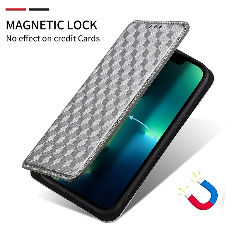 Capa de Carteira Flip para Motorola Moto E14