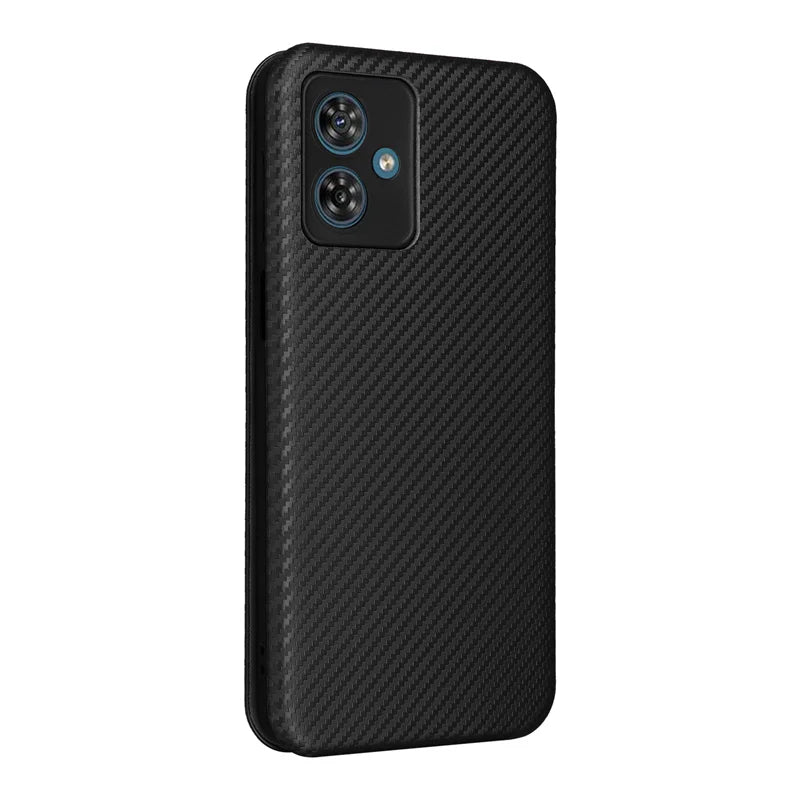 Capa de fibra do carbono magnética para motorola moto g64 5g