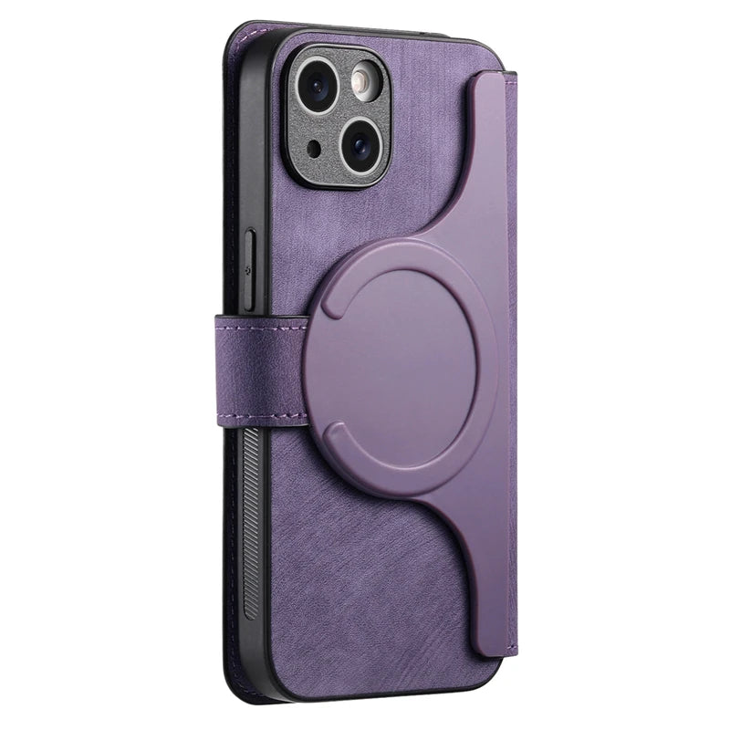 Capa de Carteira Magnética Removível para iPhone, Slot para Cartão, Flip Hold. iPhone 12, 13, 14, 15 - PRO, PROMAX, PLUS, Mini