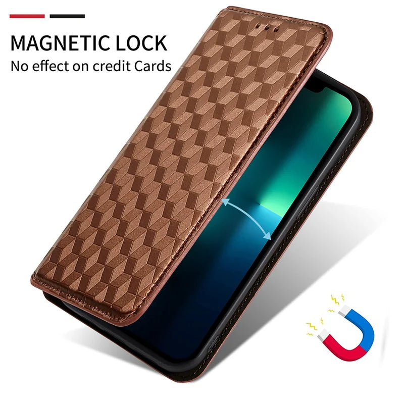 Capa de Carteira Flip para Motorola Moto E14