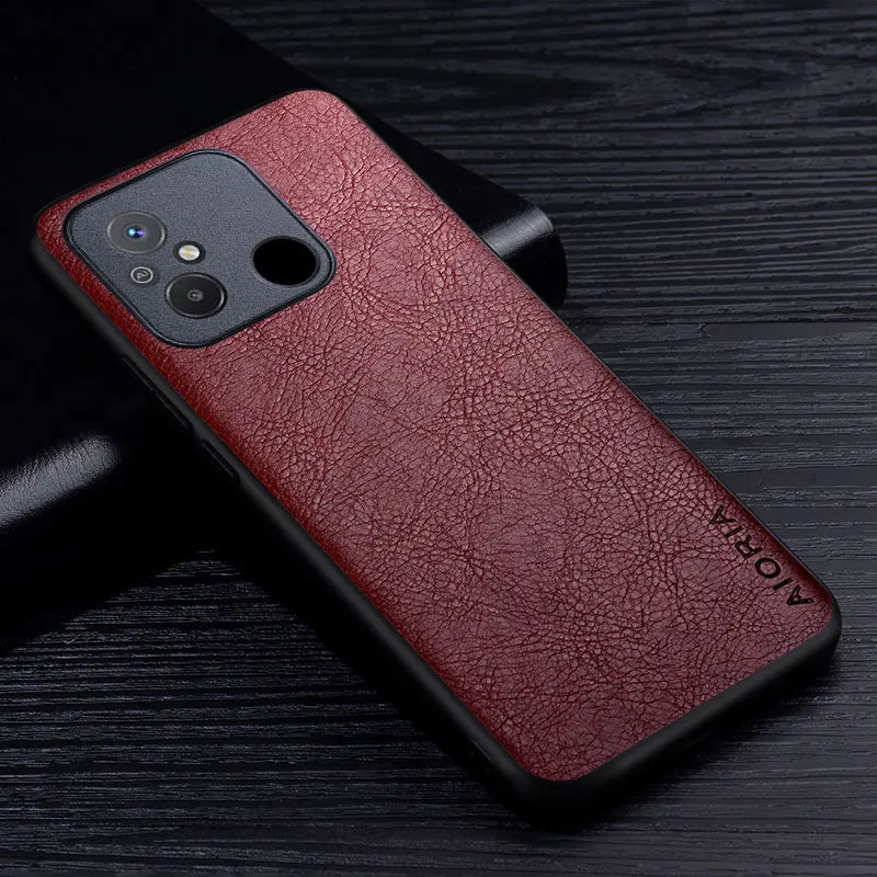 Capa de Couro de Luxo para Xiaomi Redmi 12C