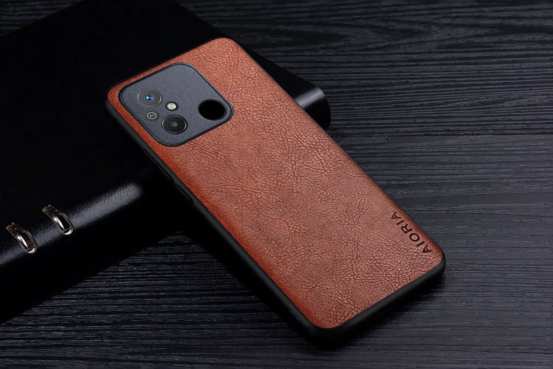 Capa de Couro de Luxo para Xiaomi Redmi 12C