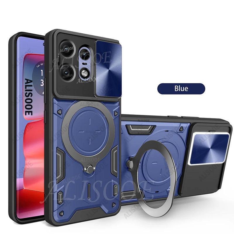 Capa estilo armadura à prova de choque, para motorola borda 50 pro