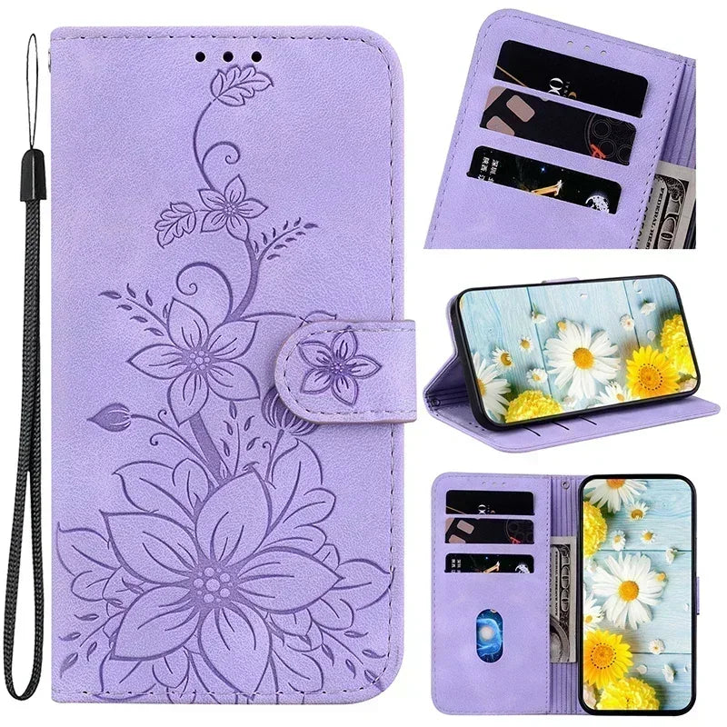 Capa de telefone de couro com cordão de carteira para iPhone, capa para iPhone 12, 13, 14, 15,