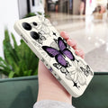 Capa Flying Butterfly Phone para Xiaomi, Capa de Silicone Líquido, Redmi Note 13, 12, 12S, 11, 11S, 10, 10S, 9, 9S Pro Plus, 4G, 5G