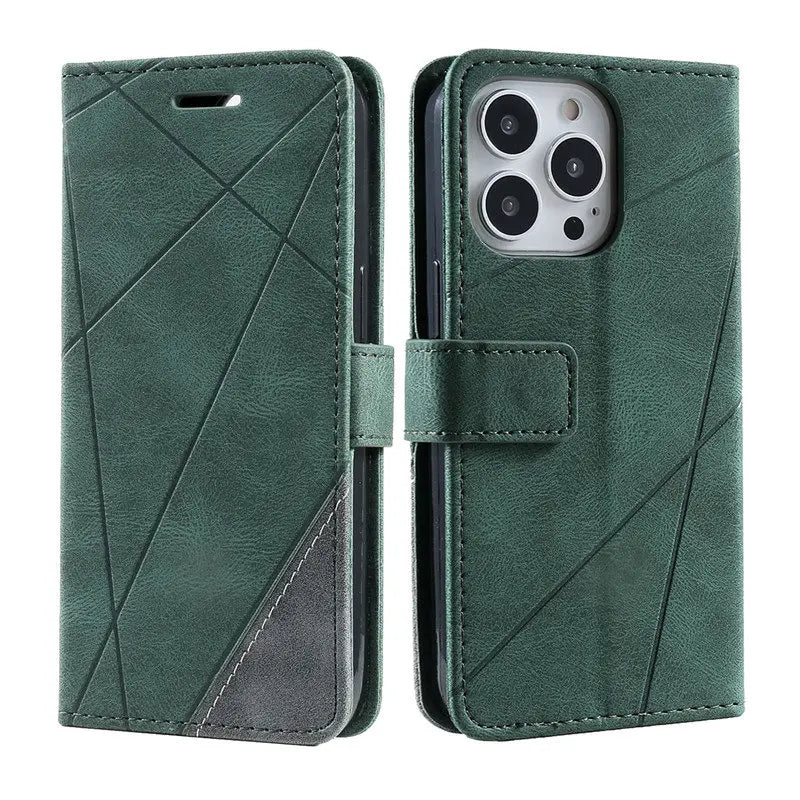 Capa de couro magnético flip, slot para cartão de visita, carteira para iPhone 11, 12, 13, 14, 15 - PRO, PROMAX, PLUS, Mini