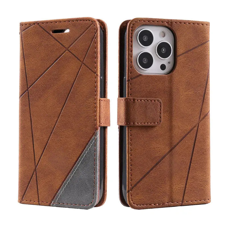 Capa de couro magnético flip, slot para cartão de visita, carteira para iPhone 11, 12, 13, 14, 15 - PRO, PROMAX, PLUS, Mini