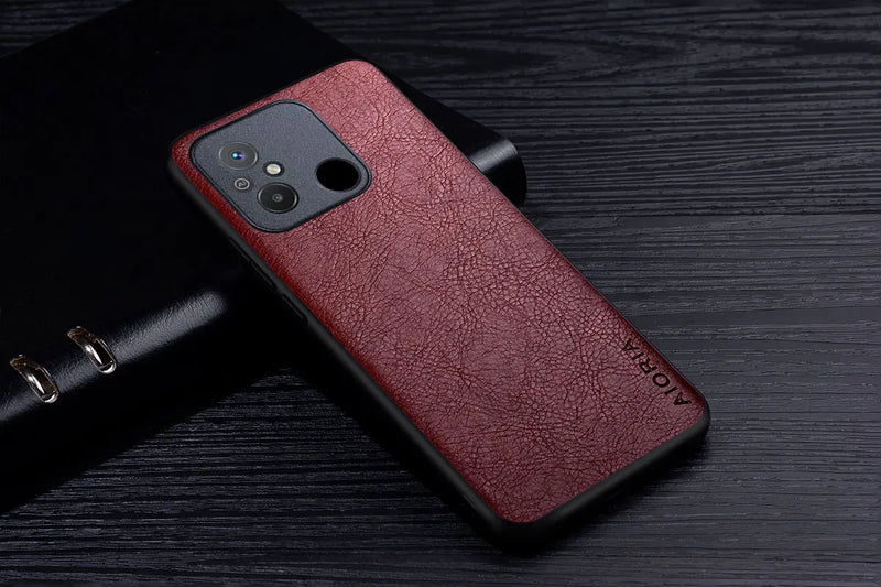 Capa de Couro de Luxo para Xiaomi Redmi 12C