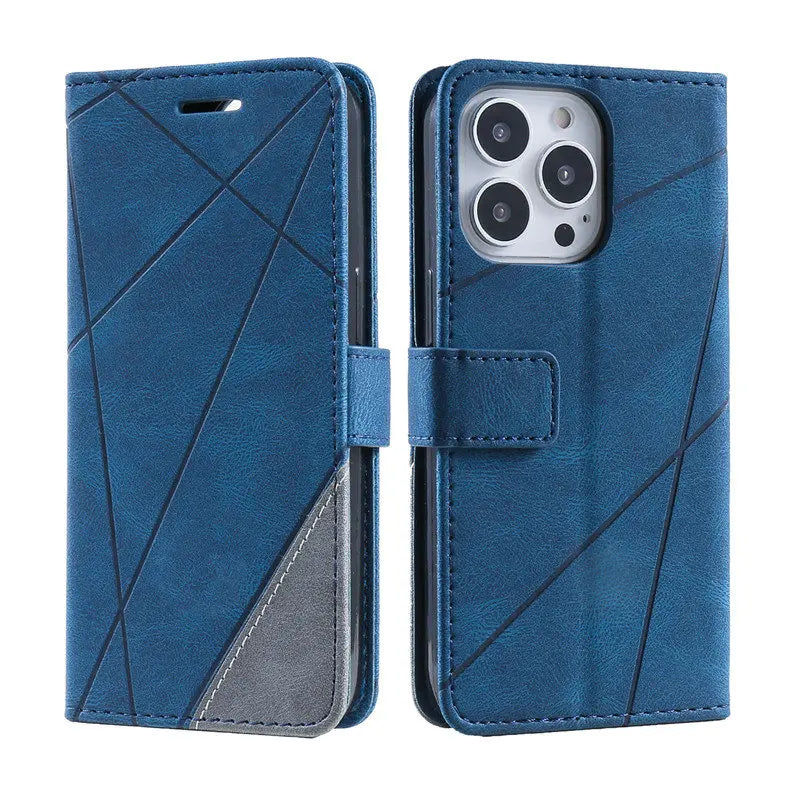 Capa de couro magnético flip, slot para cartão de visita, carteira para iPhone 11, 12, 13, 14, 15 - PRO, PROMAX, PLUS, Mini