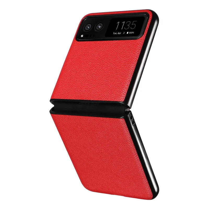 Capa Dobrável de Moda Litchi para Motorola Razr 40