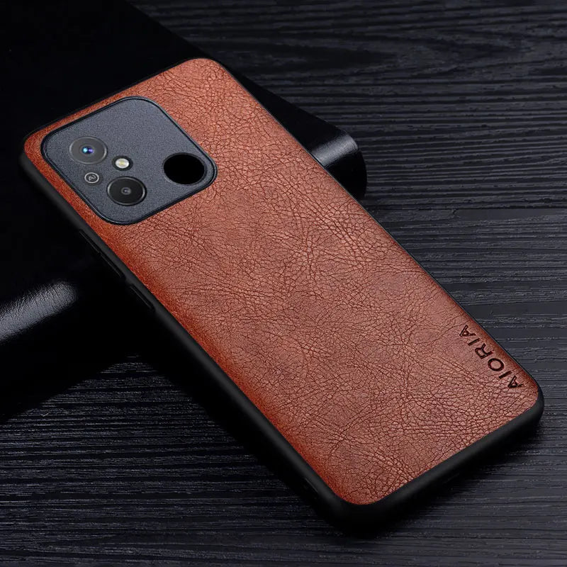 Capa de Couro de Luxo para Xiaomi Redmi 12C