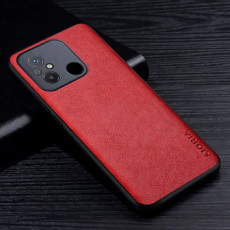 Capa de Couro de Luxo para Xiaomi Redmi 12C