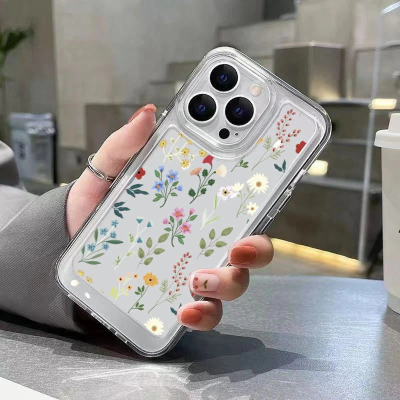 Capa de telefone de silicone macio Flower Love, capa transparente à prova de choque, Xiaomi Redmi 12, 13C, Nota 13, 12 Pro Plus, 5G, 12S, 11S, 10 S, 10 S