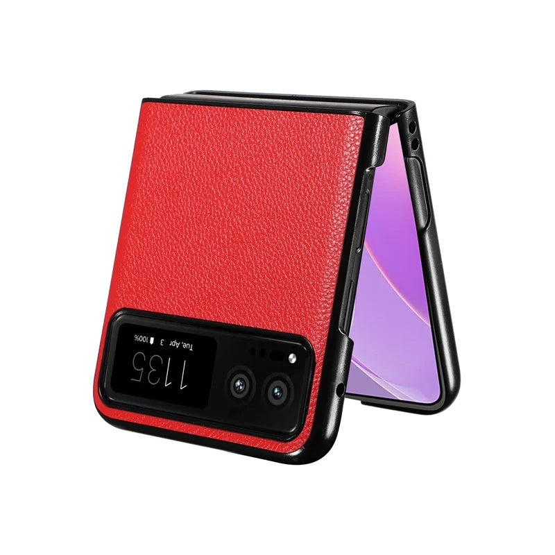 Capa Dobrável de Moda Litchi para Motorola Razr 40