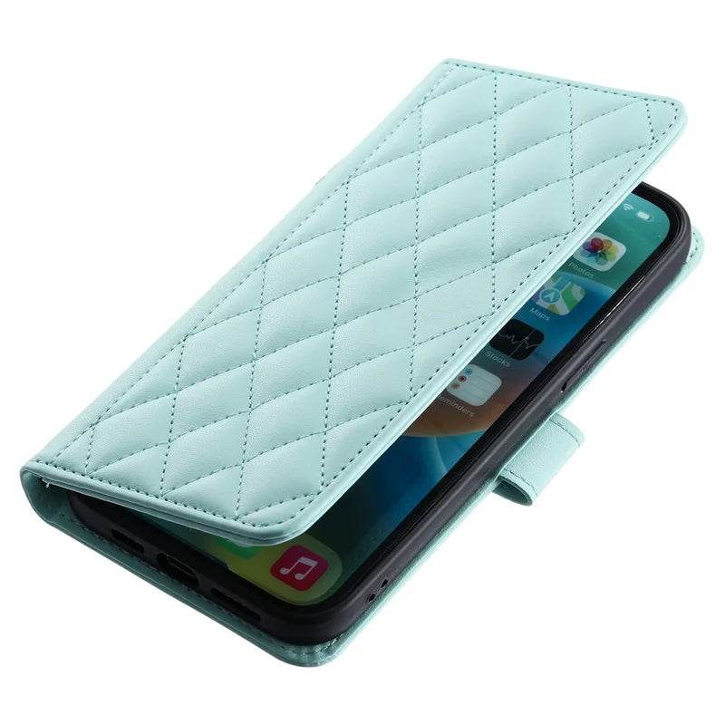 Capa de telefone magnético de couro para o iphone, capa flip amigável da pele, Iphone 12, 13, 14, 15,