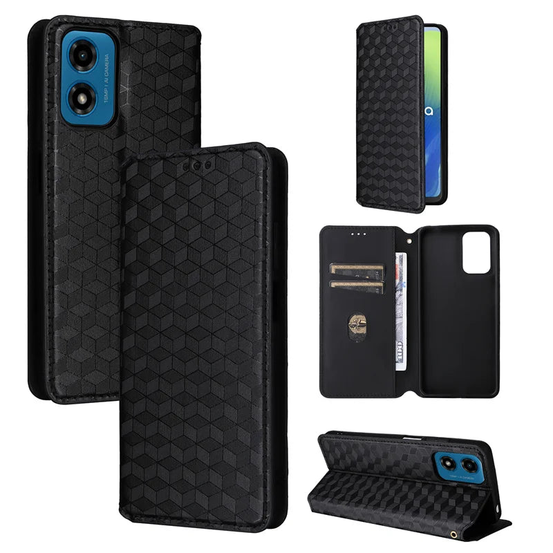 Capa de Carteira Flip para Motorola Moto E14