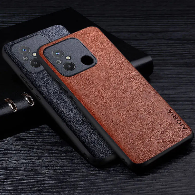 Capa de Couro de Luxo para Xiaomi Redmi 12C