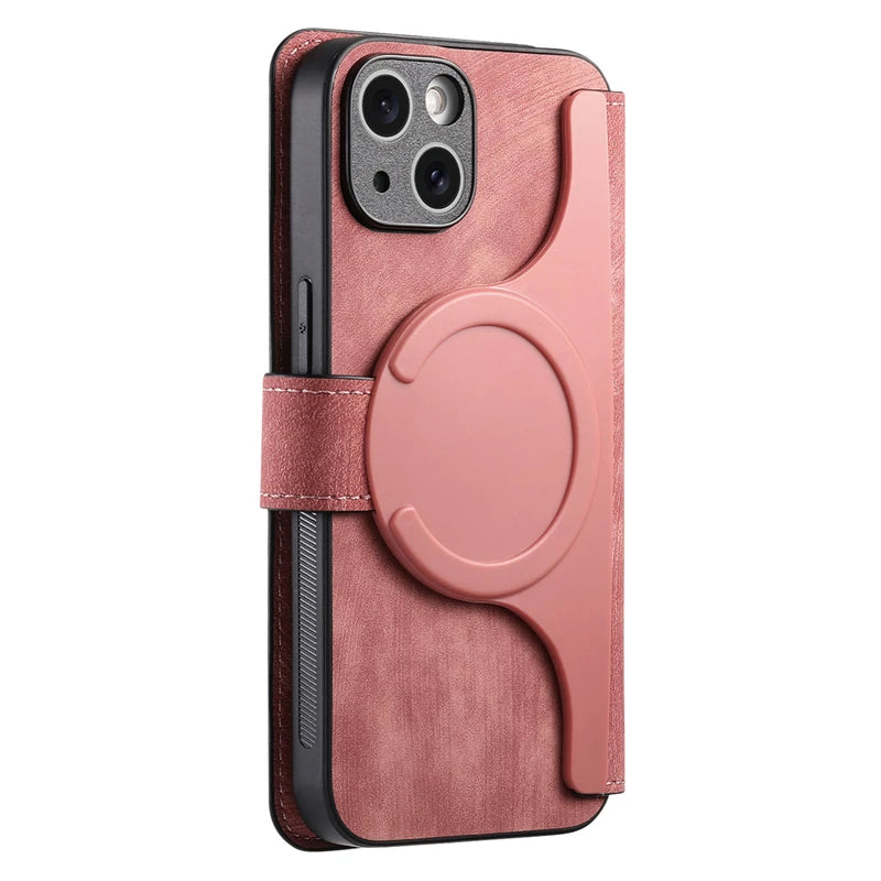 Capa de Carteira Magnética Removível para iPhone, Slot para Cartão, Flip Hold. iPhone 12, 13, 14, 15 - PRO, PROMAX, PLUS, Mini