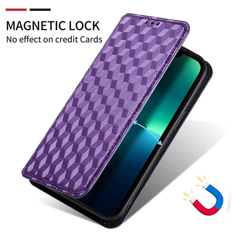 Capa de Carteira Flip para Motorola Moto E14