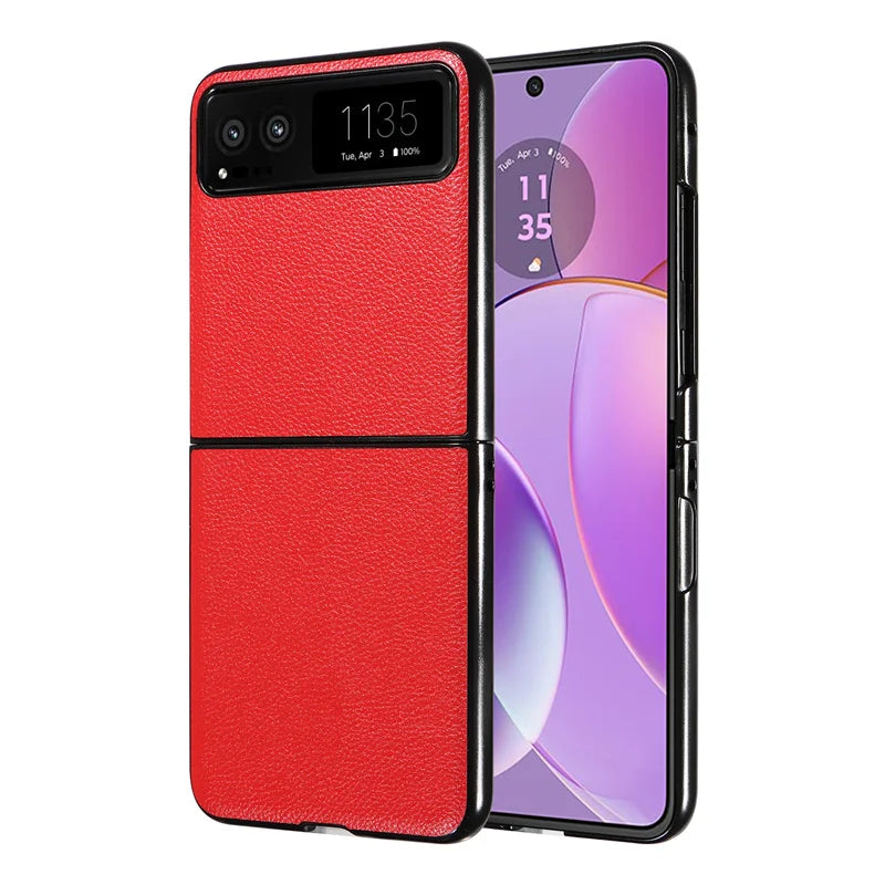 Capa Dobrável de Moda Litchi para Motorola Razr 40